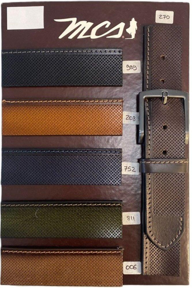 ceinture bleu/marron et beige