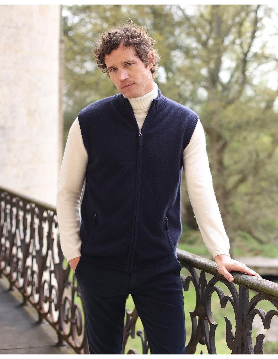 gilet sans manche cachemire